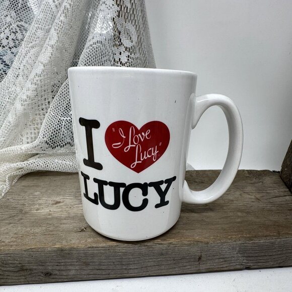 Vintage I LOVE LUCY Mug Tea Cup 15 oz White CBS Broadcasting - Picture 1 of 5